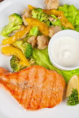 Image showing salmon steak