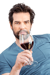 Image showing man with wine glass