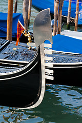 Image showing Gondolas in Venice