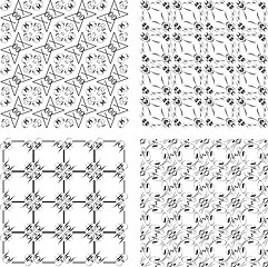 Image showing seamless patterns set