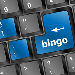 Image showing bingo button on computer keyboard