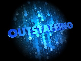 Image showing Outstaffing Concept on Digital Background.