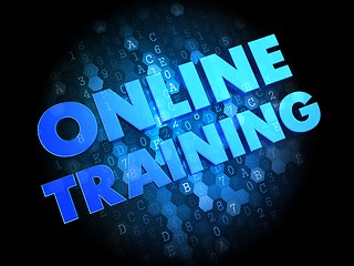 Image showing Online Training on Dark Digital Background.