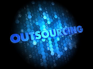 Image showing Outsourcing Concept on Digital Background.