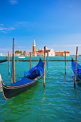 Image showing Gondolas in Venice