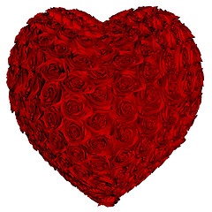 Image showing heart of roses