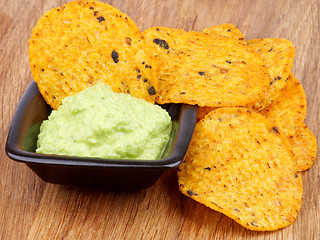 Image showing Chips and Guacamole