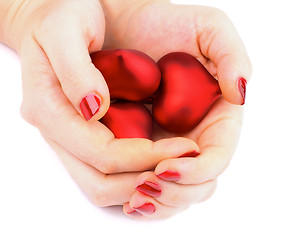 Image showing Valentine Hearts in Hands