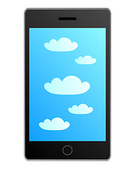 Image showing Smartphone in cloud