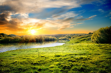 Image showing Landscape with the rive