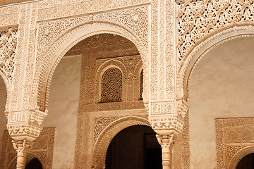 Image showing Nasrid Palaces in the Alhambra of Granada