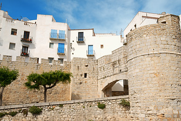 Image showing Peniscola fortified walls, Spain