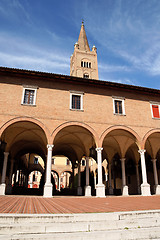 Image showing Basilica Abbey of San Mercuriale and cloister in Forlì, Italy