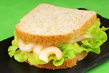 Image showing Shrimps sandwich