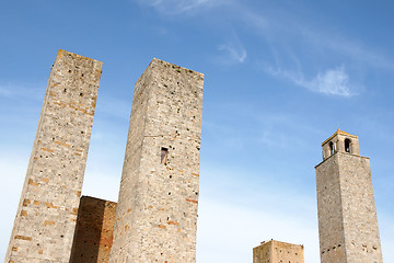 Image showing San Giminiano towers in Tuscany, Italy