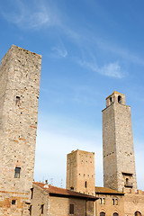 Image showing San Giminiano towers in Tuscany, Italy