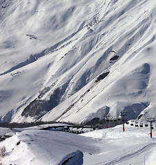 Image showing View on ski resort Gudauri in sunny day