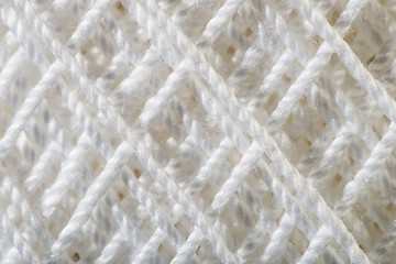 Image showing White Yarn close up