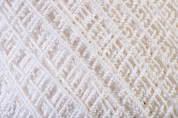 Image showing White Yarn close up