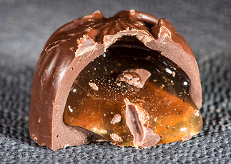 Image showing Chocolate bonbon and cream fill 