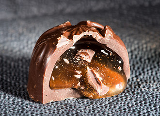 Image showing Chocolate bonbon and cream fill 