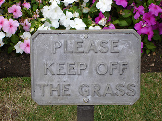 Image showing Keep off the Grass