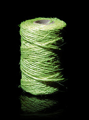 Image showing green yarn coil