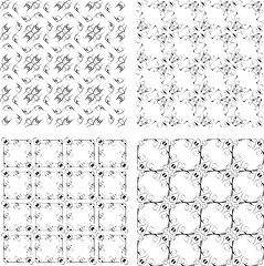 Image showing Geometric seamless patterns set, backgrounds collection