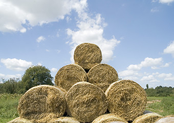 Image showing Hay pyramid