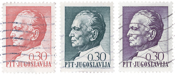 Image showing Three Tito stamps