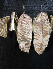 Image showing Drying meat