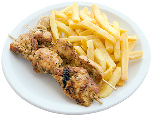 Image showing Chicken skewers