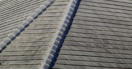 Image showing gray stone roof tiles