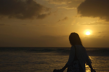 Image showing Sunset in Jericoacoara beach