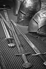 Image showing The knightly weapon and armour