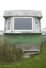 Image showing beachfront mobile home