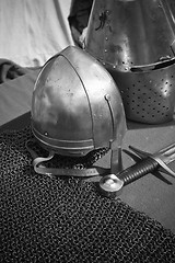 Image showing The knightly weapon and armour