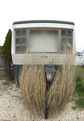 Image showing beachfront mobile home
