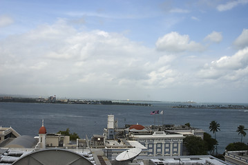 Image showing san juan harbor and the fortaleza