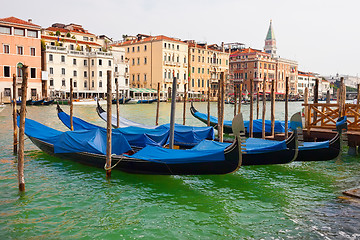 Image showing Gondolas in Venice