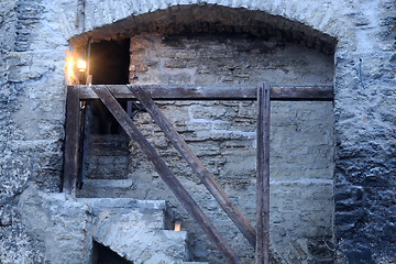 Image showing Entrance to Medieval Fortress Wall