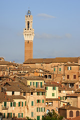 Image showing Siena in the sunset light