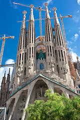 Image showing Sagrada Familia in Barcelona