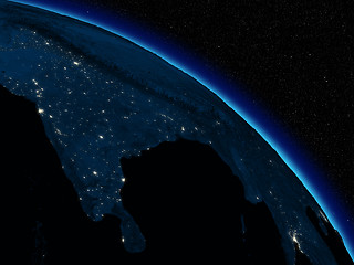Image showing Night over India