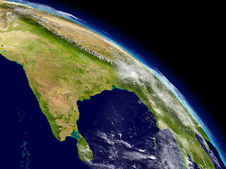 Image showing India from space