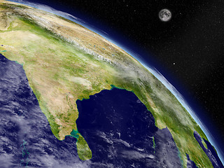 Image showing Indian subcontinent from space