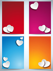 Image showing Valentines Day Set of Four Web Banners