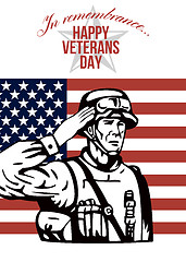 Image showing American Veterans Day Greeting Card