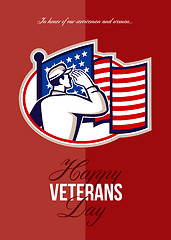 Image showing Veterans Day Modern American Soldier Card