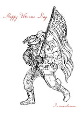 Image showing American Veterans Day Remembrance Greeting Card